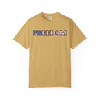 Freedom Flag Typography T-Shirt - Mustard / S