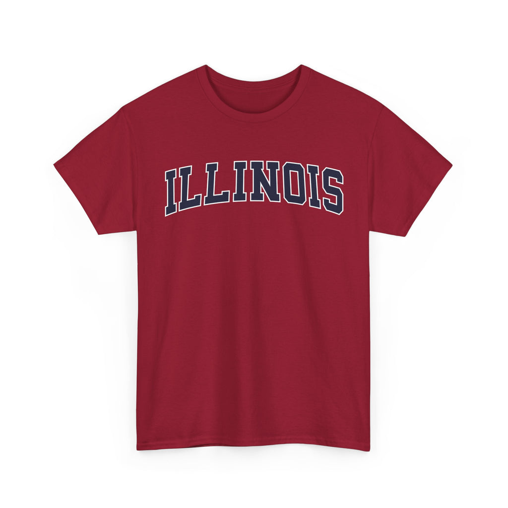 Illinois Vintage Varsity Unisex T-shirt - Cardinal Red / S - T-Shirt