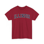 Illinois Vintage Varsity Unisex T-shirt - Cardinal Red / S - T-Shirt