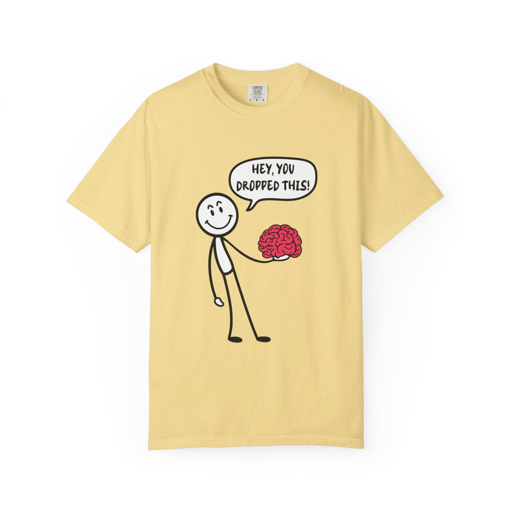 Brainy Humor Graphic Tee | Funny Nerdy Gift Idea - Butter / S - T-Shirt