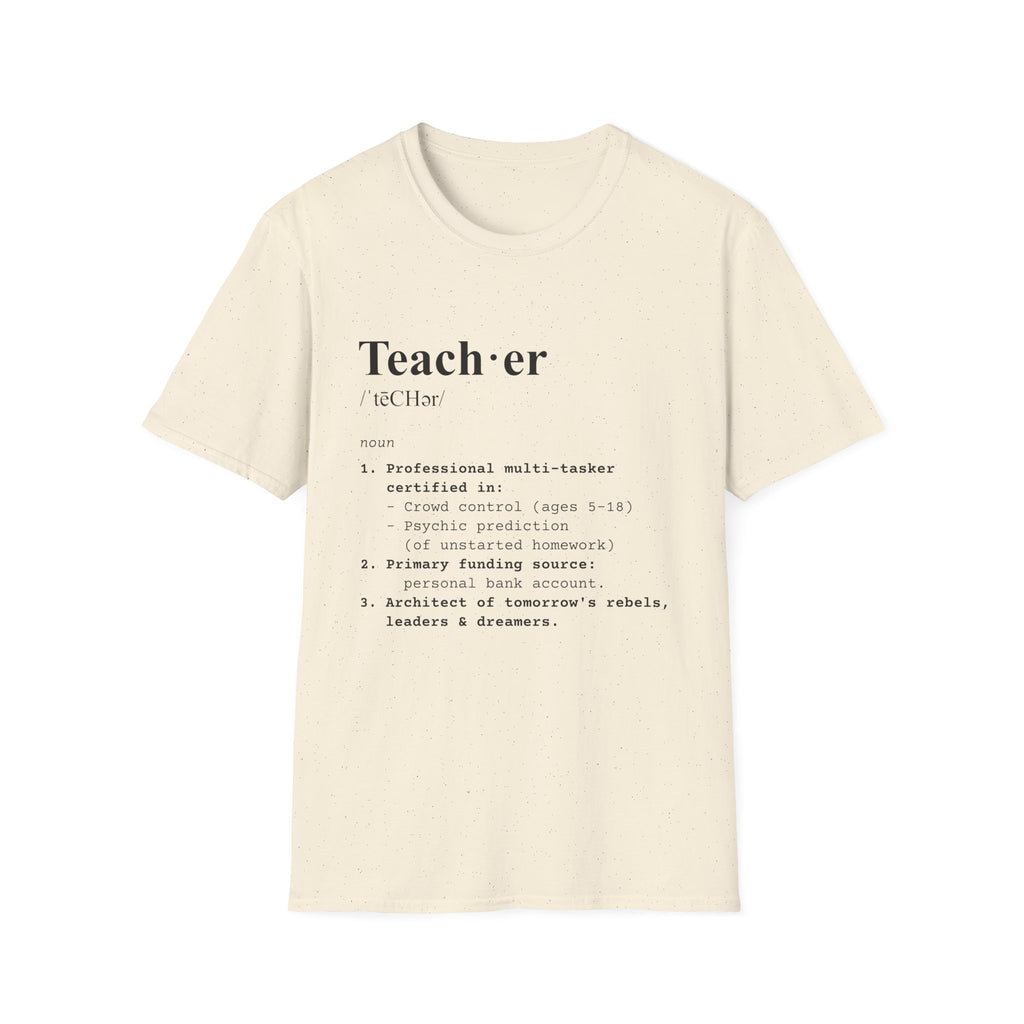 Teacher Definition T-Shirt (V2) - Natural / S - T-Shirt