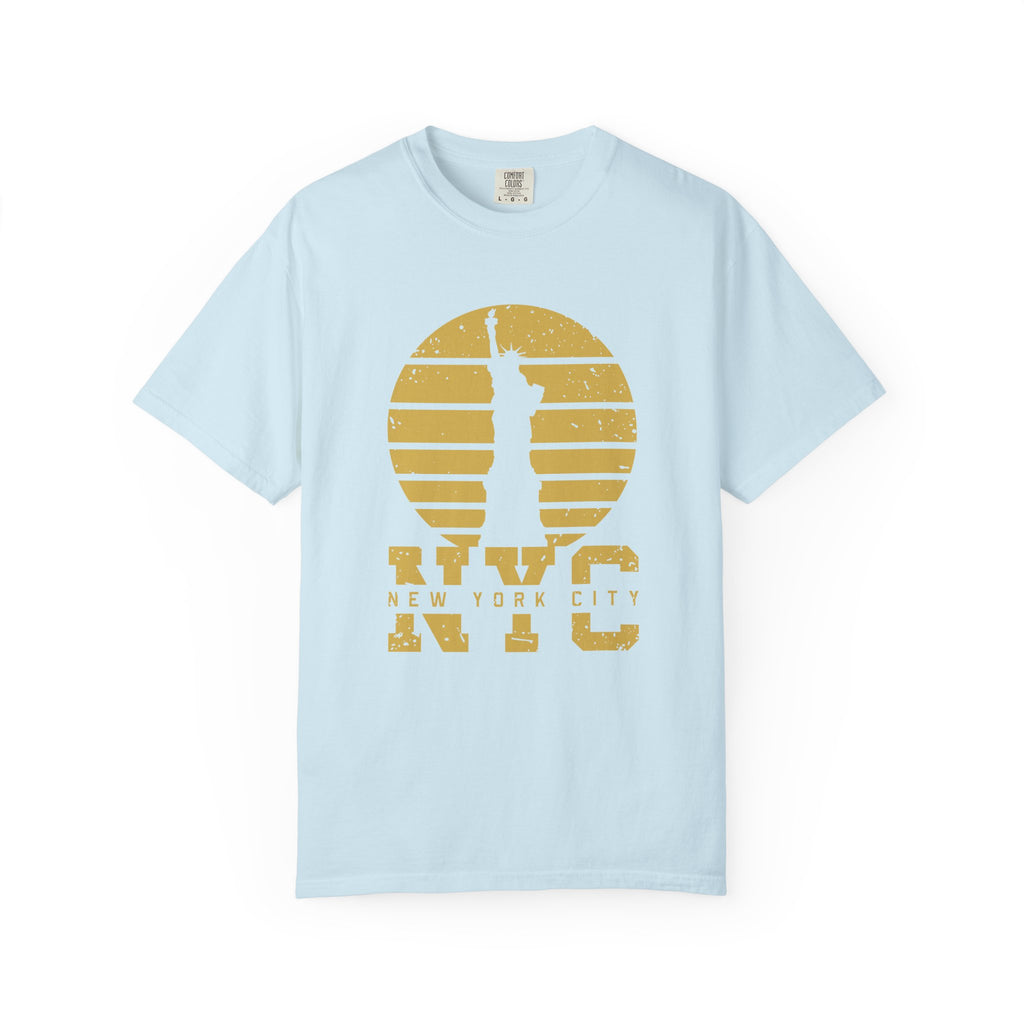 NYC Sunset Graphic T-Shirt - Chambray / S