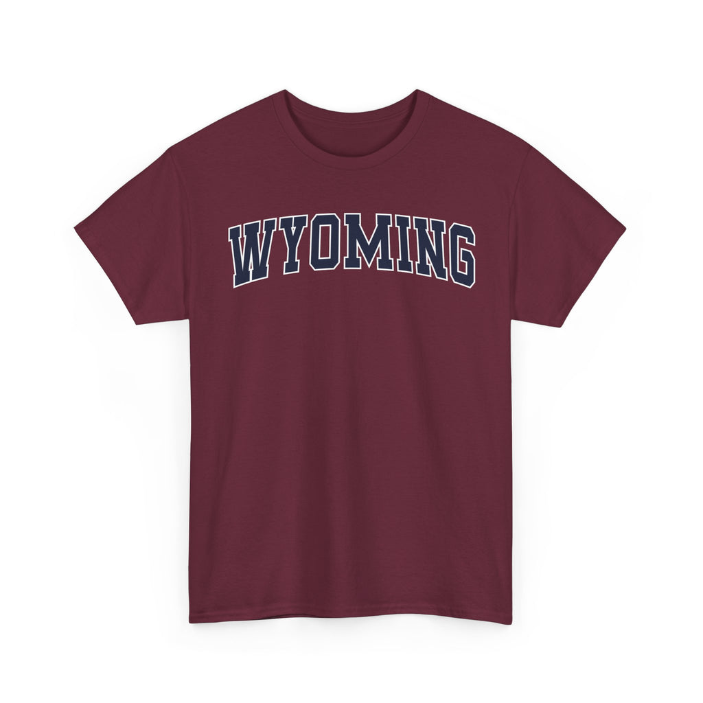 Wyoming Vintage Varsity T-shirt - Maroon / S - T-Shirt