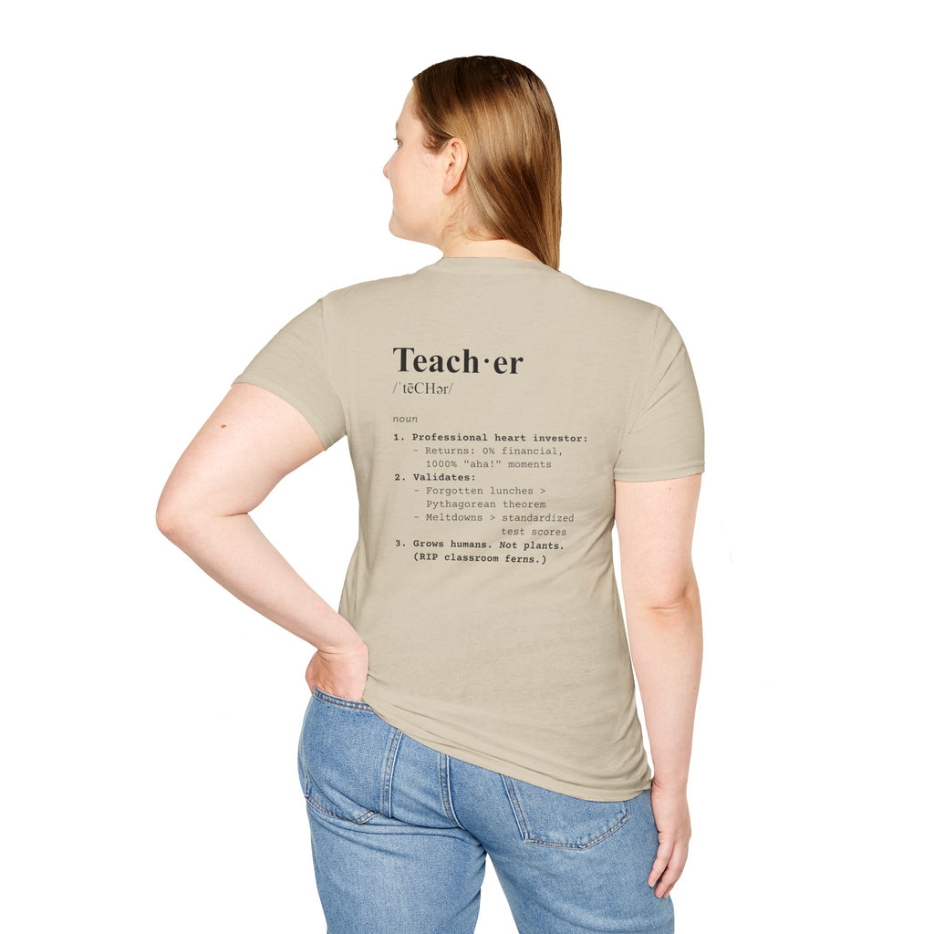 Teacher Definition T-Shirt (V4 - Back Print) - T-Shirt