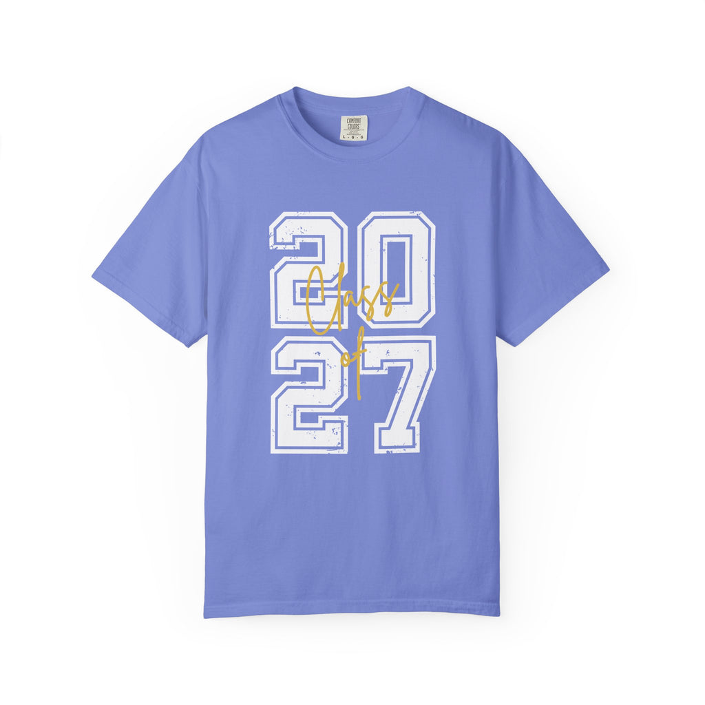 Class of 2027 T-Shirt — Graduation Senior Year Tee - Flo Blue / S - T-Shirt