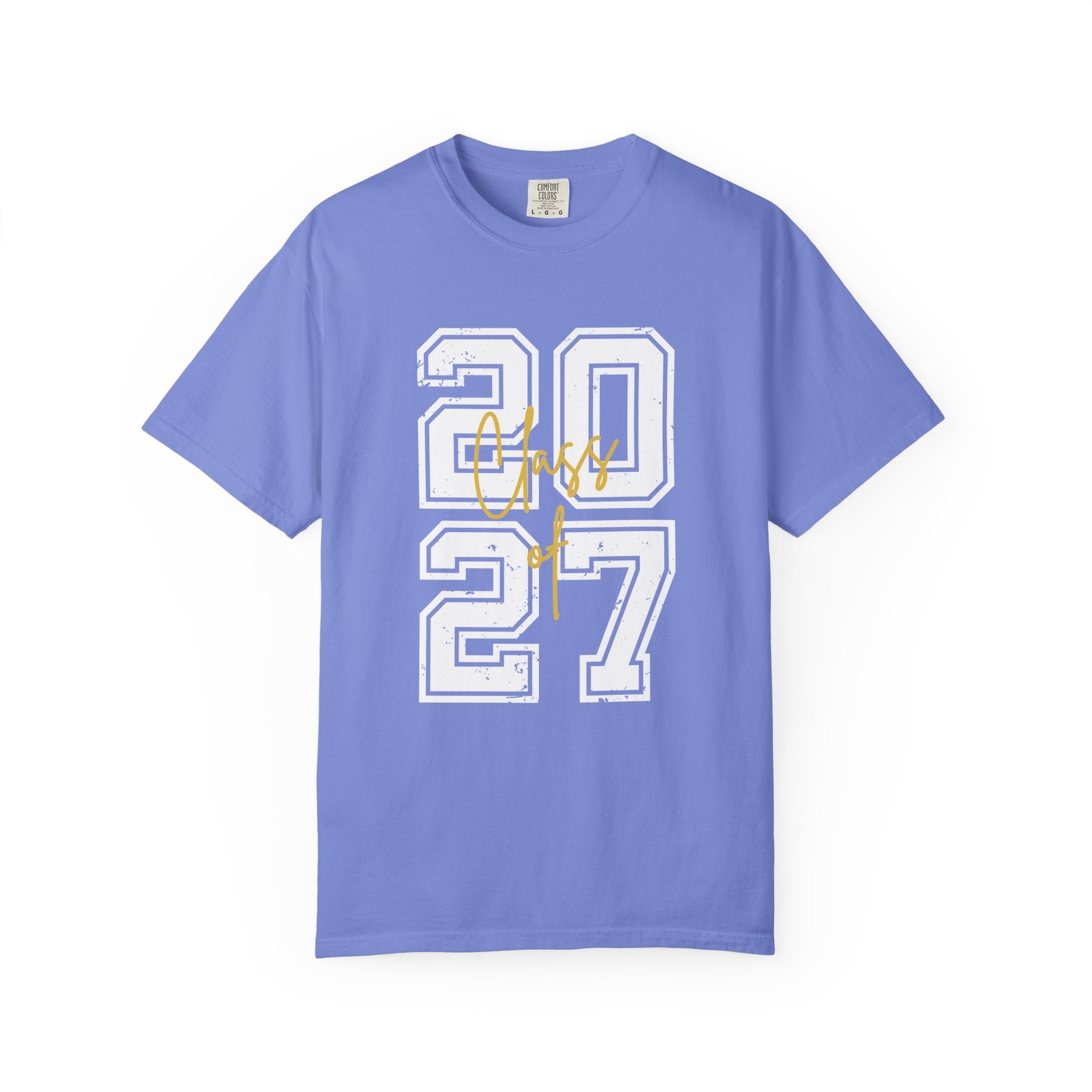 Class of 2027 T-Shirt — Graduation Senior Year Tee - Flo Blue / S - T-Shirt
