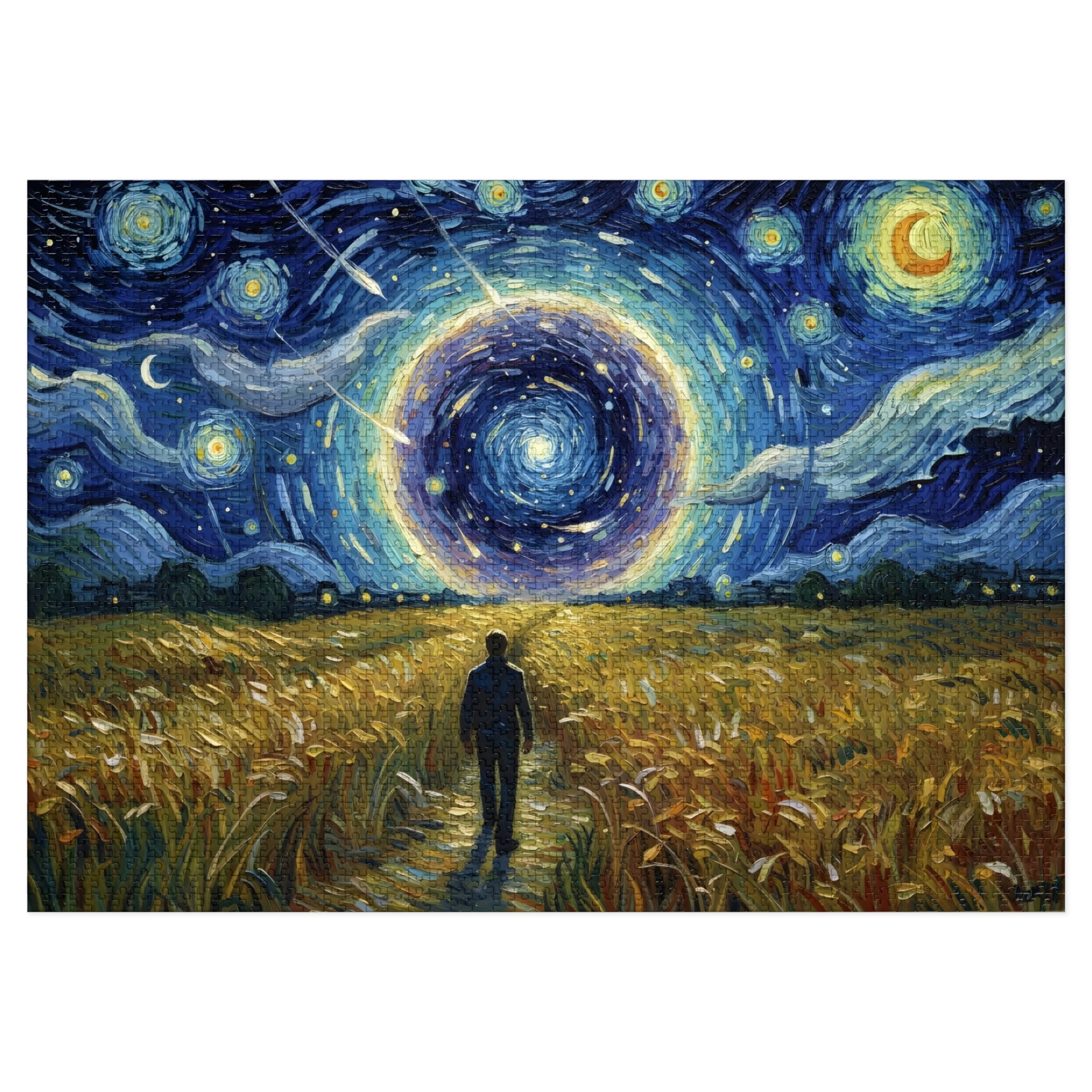 Isekai Portal Puzzle - Starry Wheatfield Jigsaw in Collectible Tin (30-2000 Pieces)