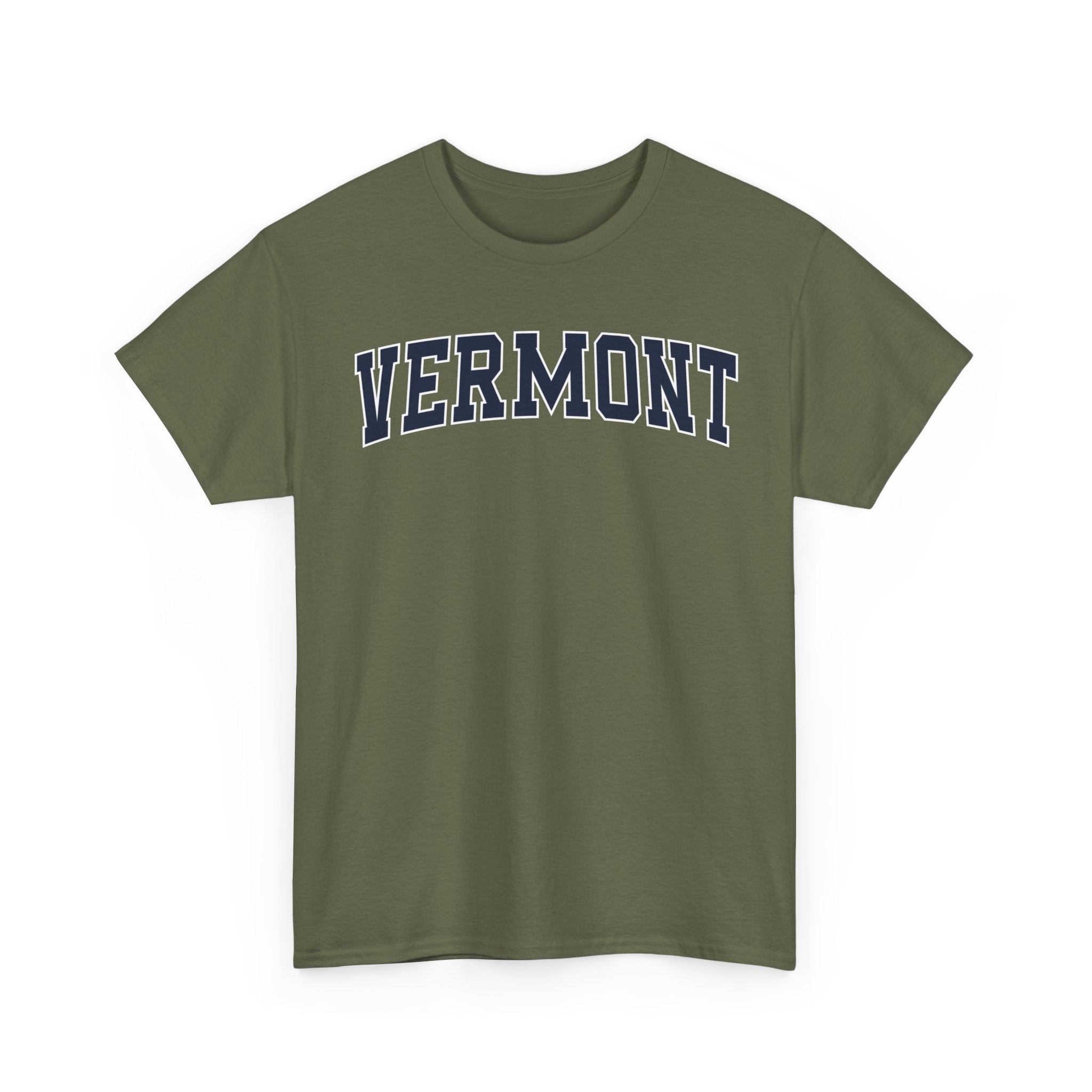 Vermont Vintage Varsity Unisex T-shirt - Military Green / S - T-Shirt