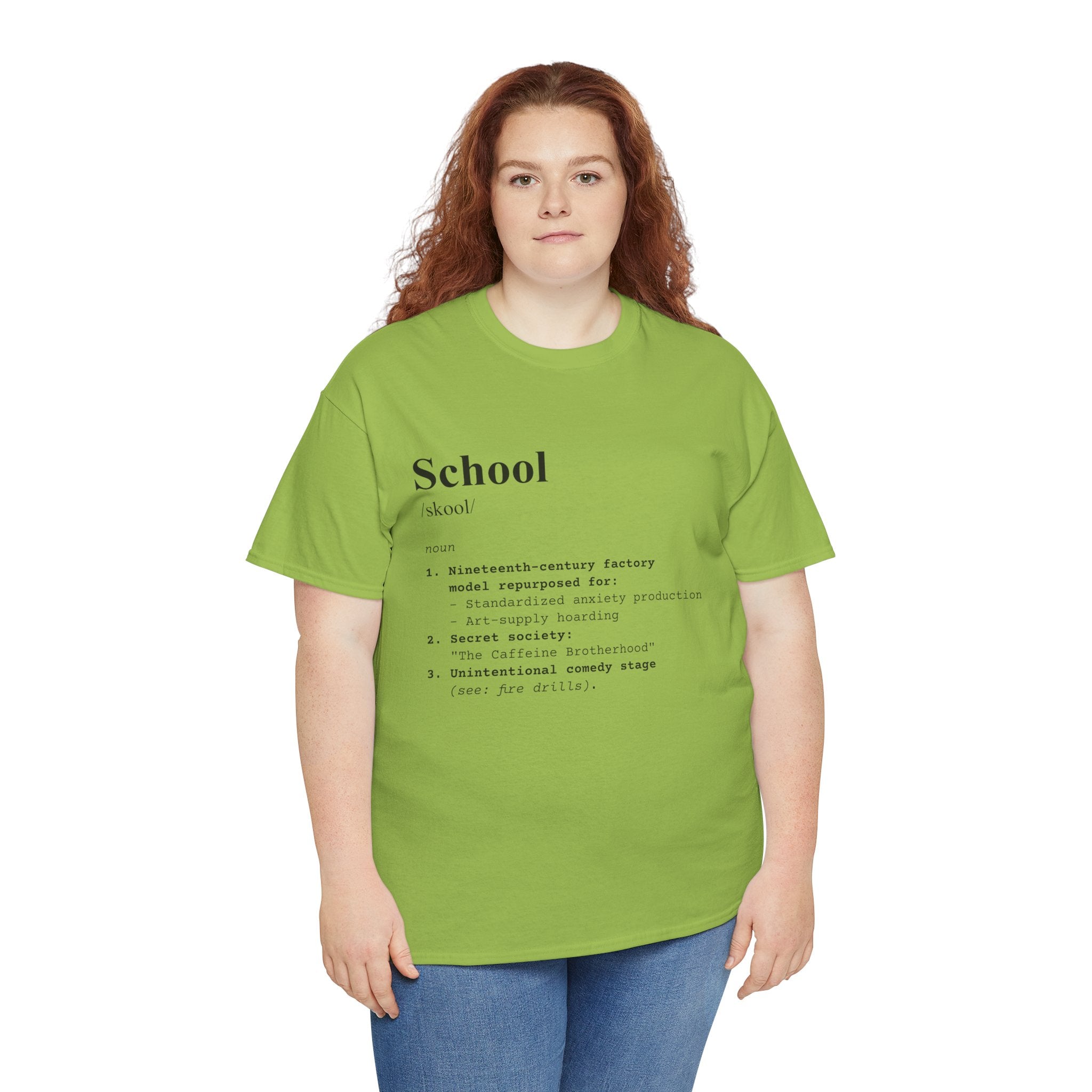 School Definition Unisex Tee Perfect for Students Teachers Casual Wear Back to School Birthday Gifts Graduation