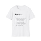 Teacher Definition T-Shirt (V4) - White / S - T-Shirt