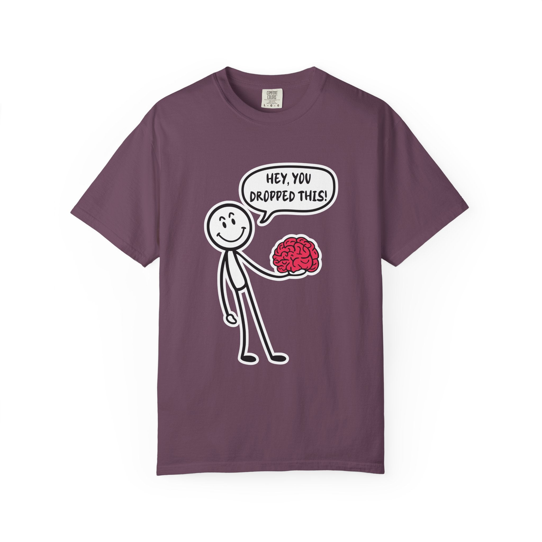 Brainy Humor Graphic Tee | Funny Nerdy Gift Idea - Berry / S - T-Shirt