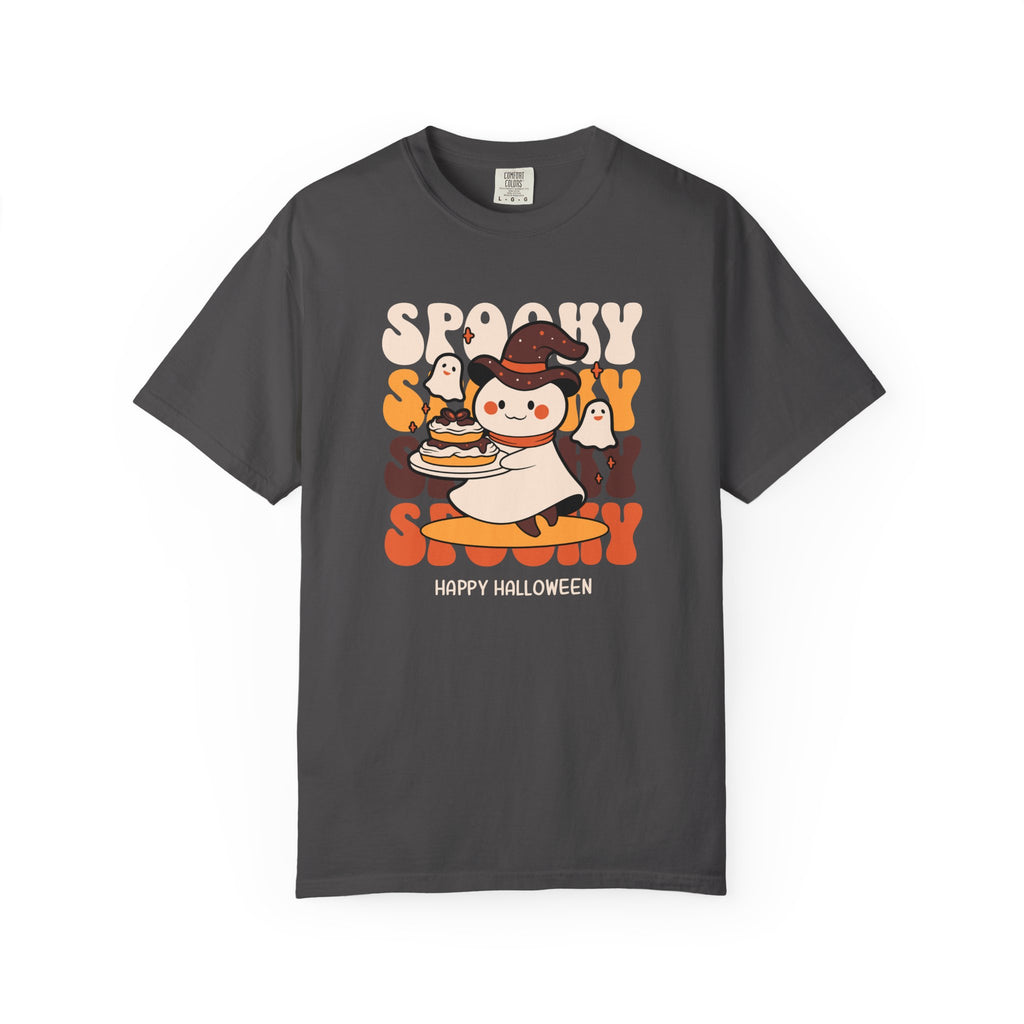 Spooky Halloween T-Shirt: Ghost Graphic Tee Design - Graphite / S - T-Shirt