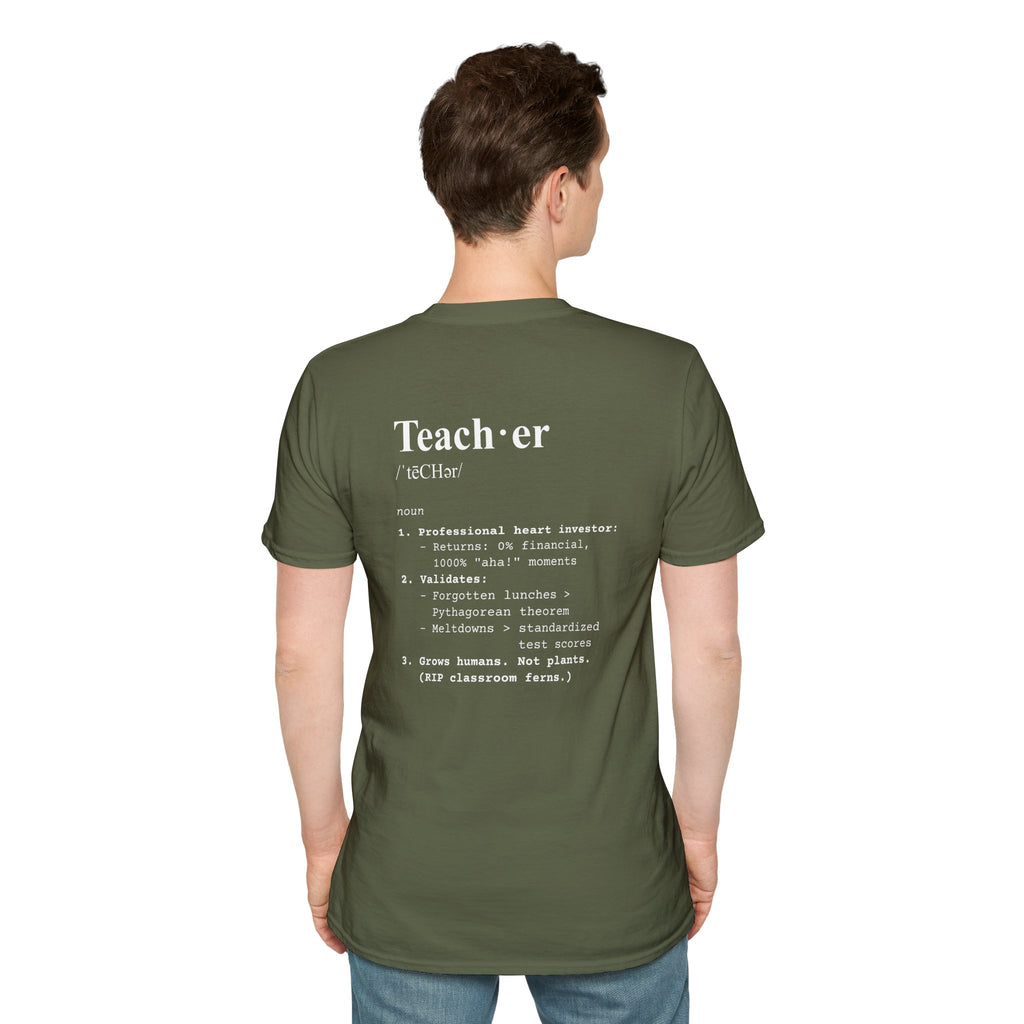Teacher Definition T-Shirt (V4 - Back Print) - T-Shirt