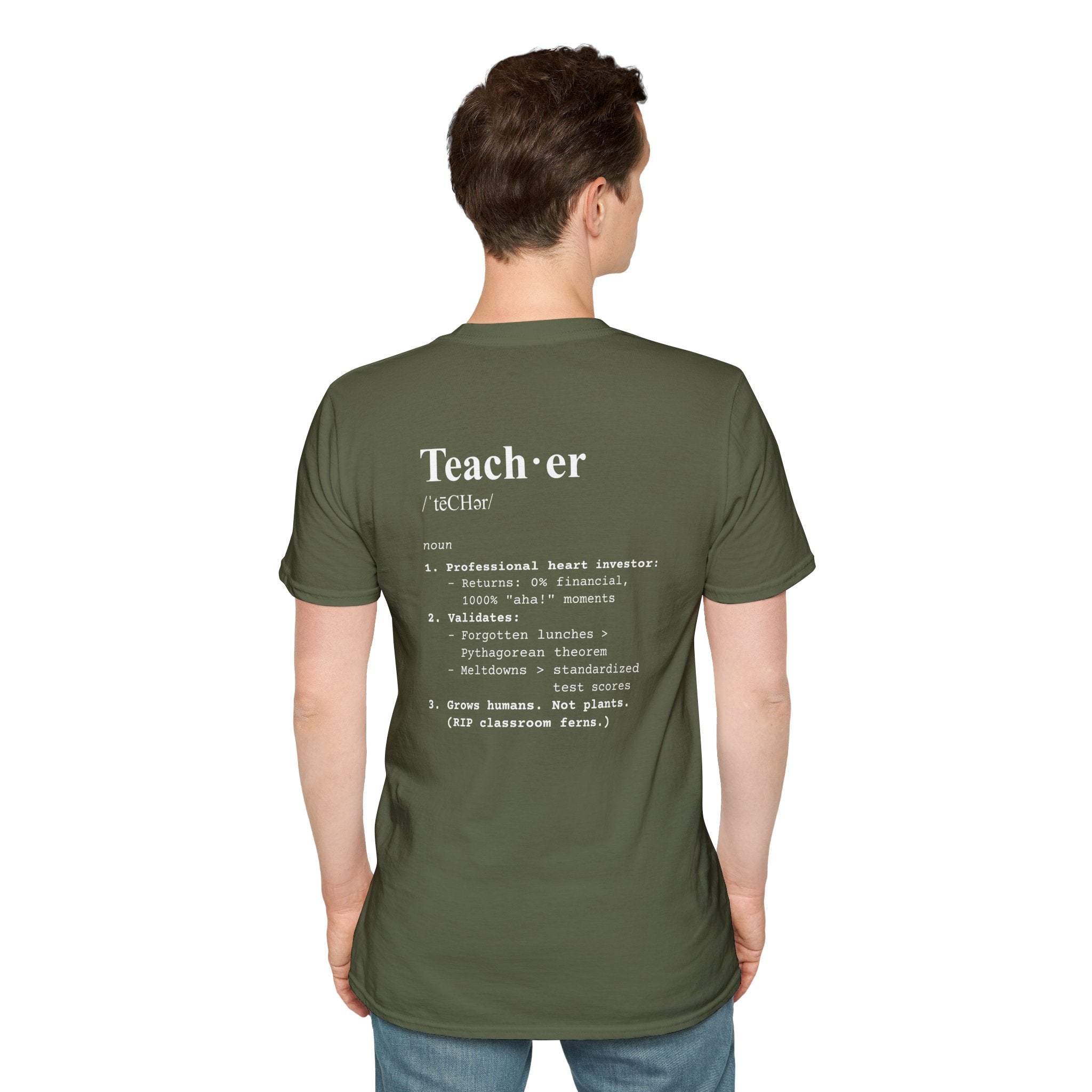 Teacher Definition T-Shirt (V4 - Back Print) - T-Shirt