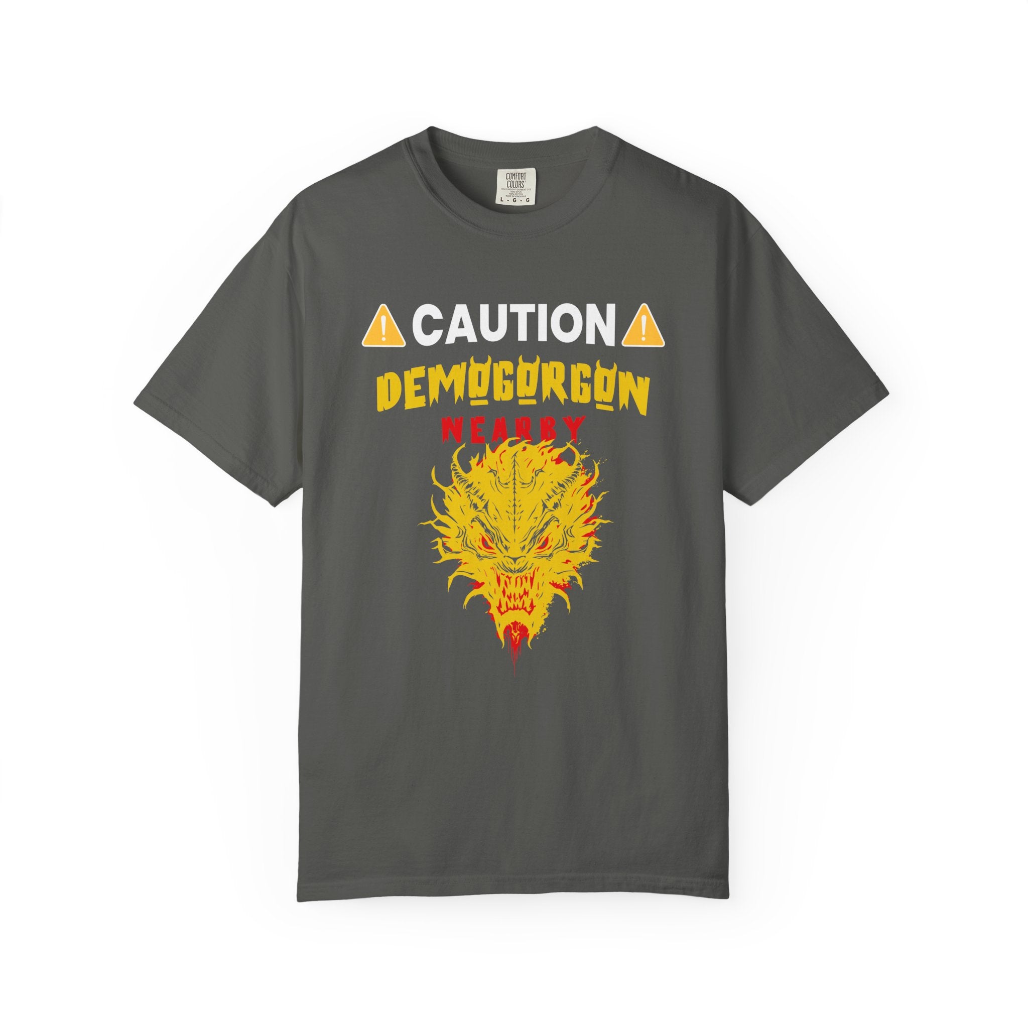 ⚠️ Caution: Demogorgon Nearby T-Shirt - Pepper / S - T-Shirt