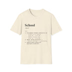 School Definition T-Shirt (V1) - Natural / S - T-Shirt
