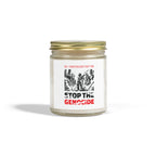 Stop the Genocide Scented Candles - 9oz / Clear / Cashmere Musk - Home Decor