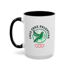 Free Palestine Accent Coffee Mug - 15oz / Black