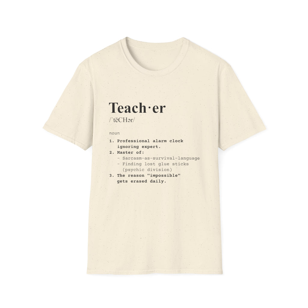 Teacher Definition T-Shirt (V3) - Natural / S - T-Shirt