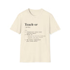 Teacher Definition T-Shirt (V3) - Natural / S - T-Shirt