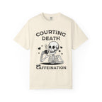 Coffee Skeleton Shirt | Humorous Caffeine Addict Tee - Ivory / S - T-Shirt