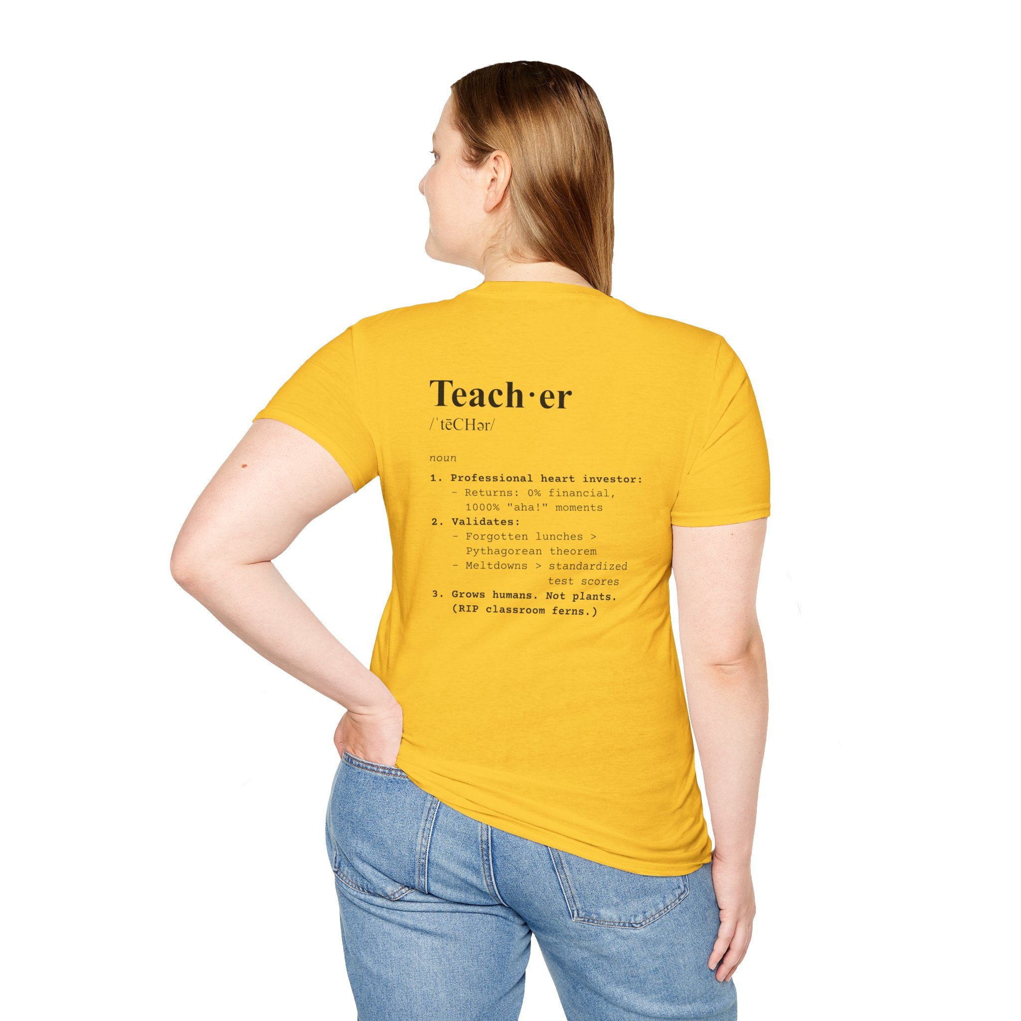 Teacher Definition T-Shirt (V4 - Back Print) - T-Shirt