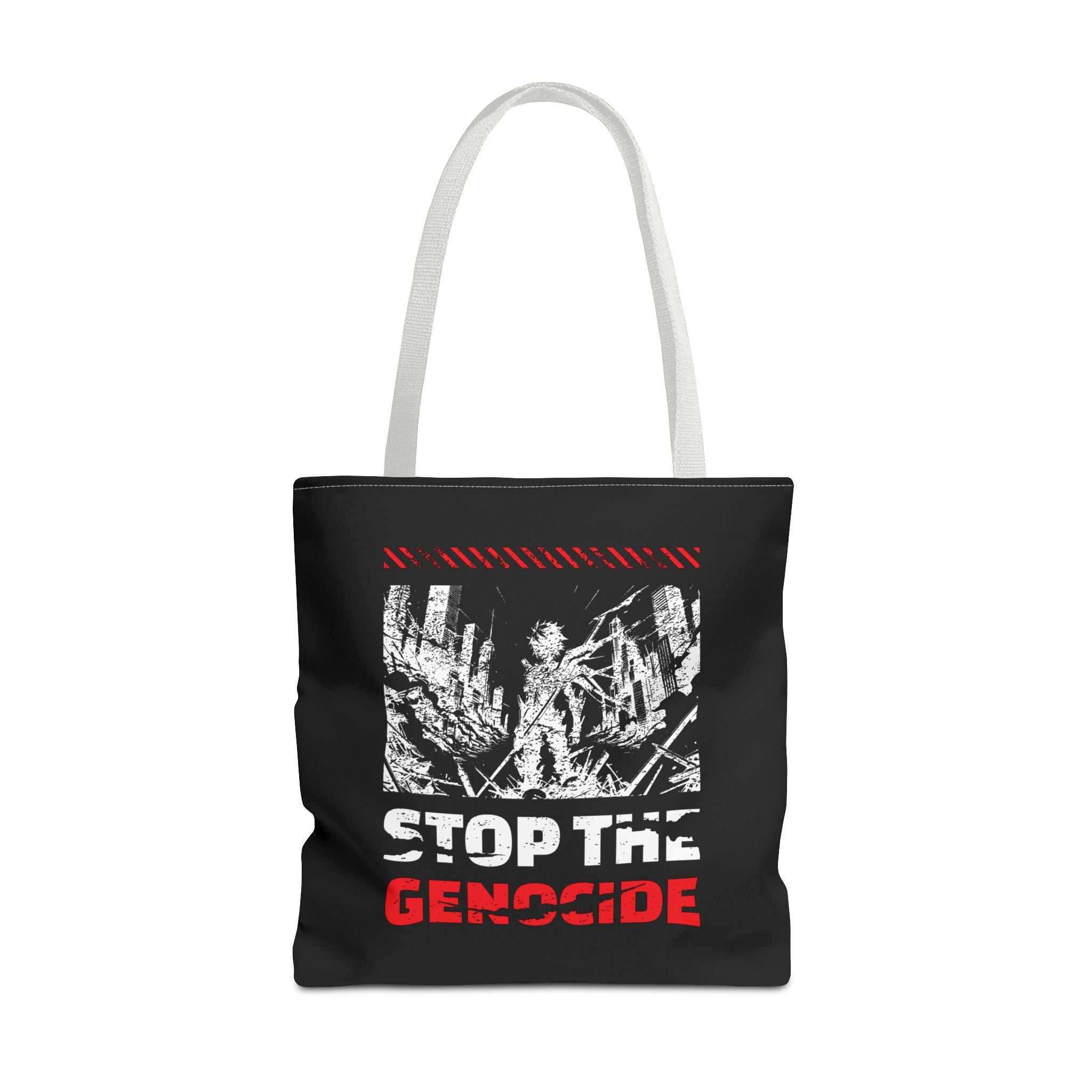 Stop the Genocide Tote Bag - 18’’ × / White - Bags