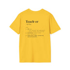 Teacher Definition T-Shirt (V5 - Back Print) - Daisy / S - T-Shirt