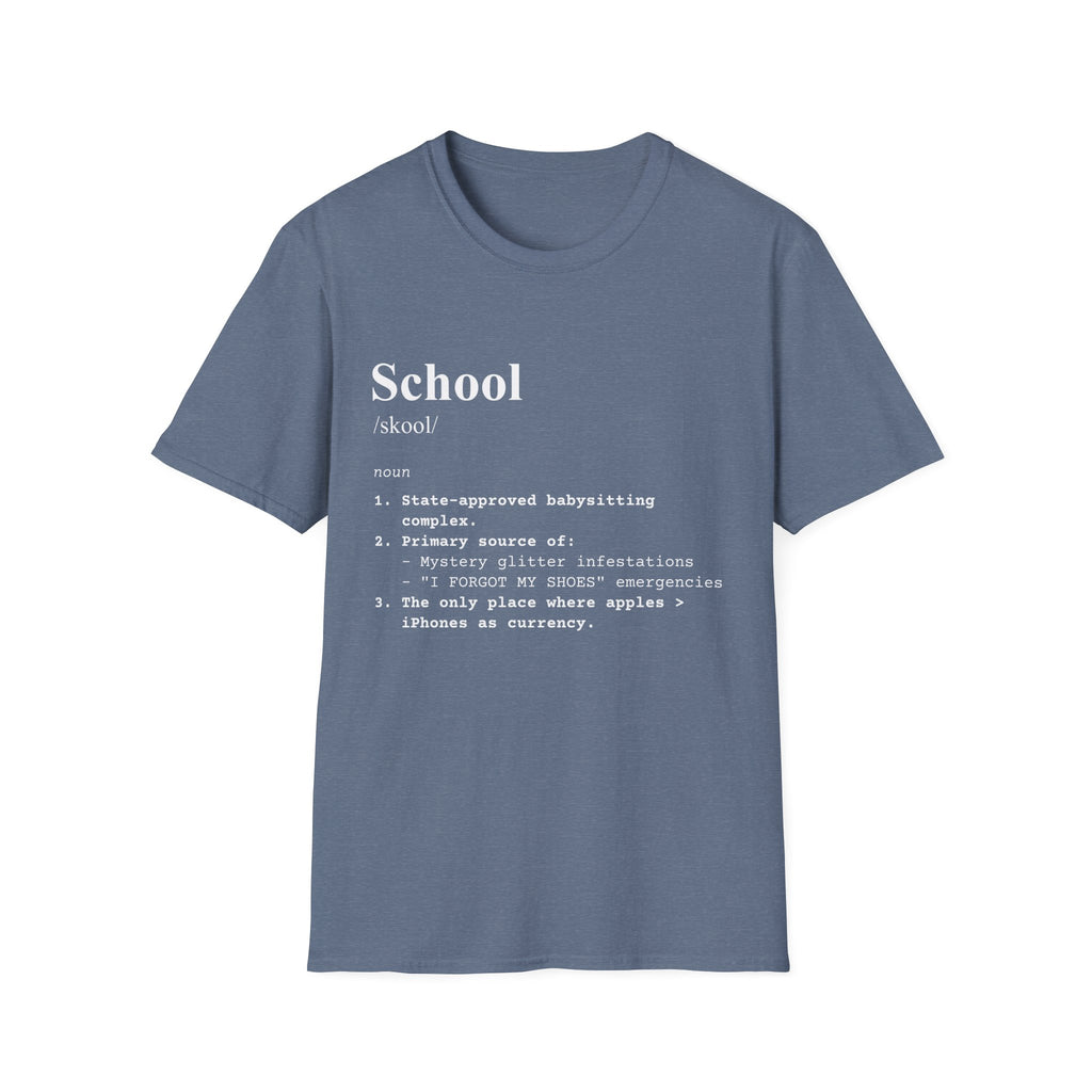 School Definition T-Shirt (V2) - Heather Indigo / S - T-Shirt