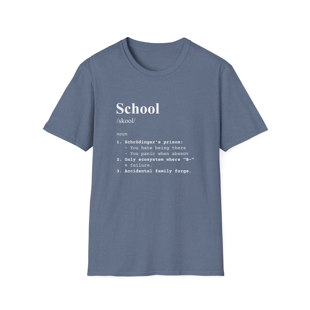 School Definition T-Shirt (V5) - Heather Indigo / S - T-Shirt
