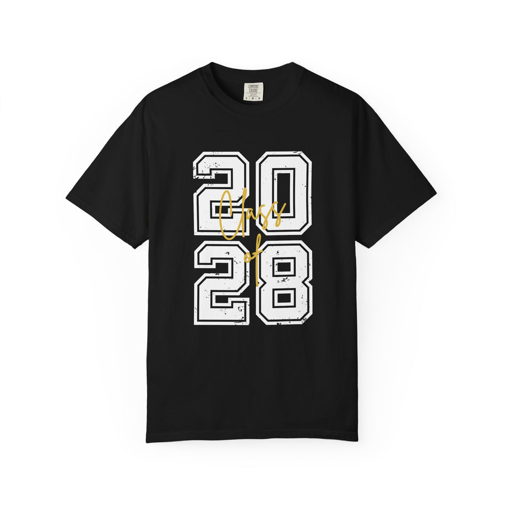 Graduation Unisex T-Shirt 2028 Customizable College Tee High School Graduation Gift Trendy Casual Wear - Black / S