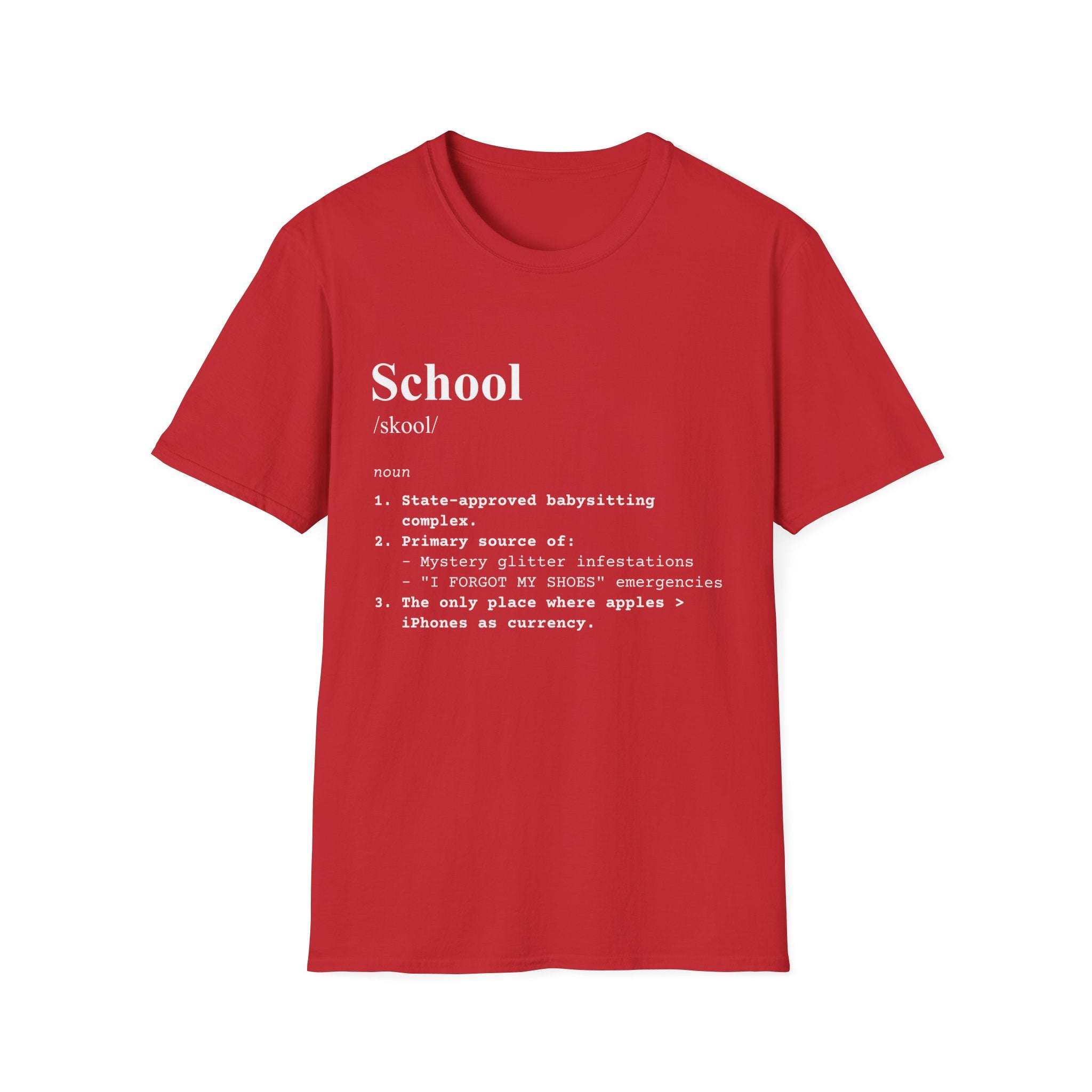 School Definition T-Shirt (V2) - Red / S - T-Shirt