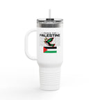 Peace for Palestine Insulated Travel Mug - 40oz / White