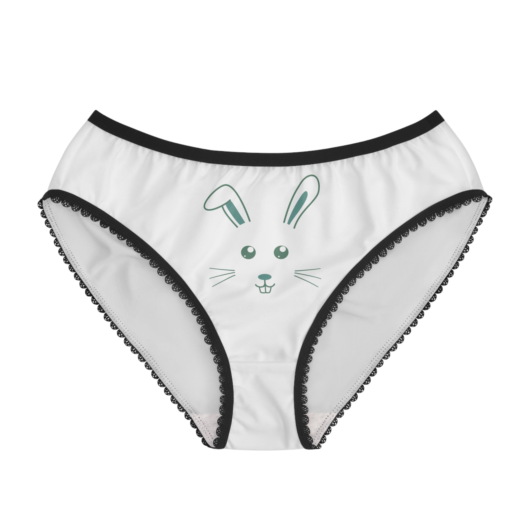Cute Bunny Women’s Briefs - XS / Black stitching - All Over Prints