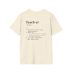 Teacher Definition T-Shirt (V3 - Back Print) - Natural / S - T-Shirt