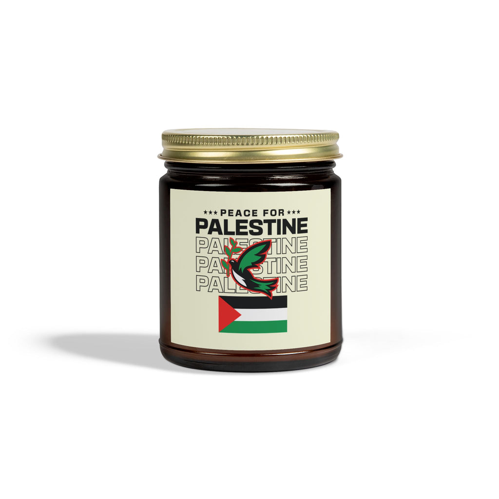 Peace for Palestine Scented Candles - 9oz / Amber / Cinnamon Chai - Home Decor