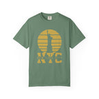 NYC Sunset Graphic T-Shirt - Light Green / S