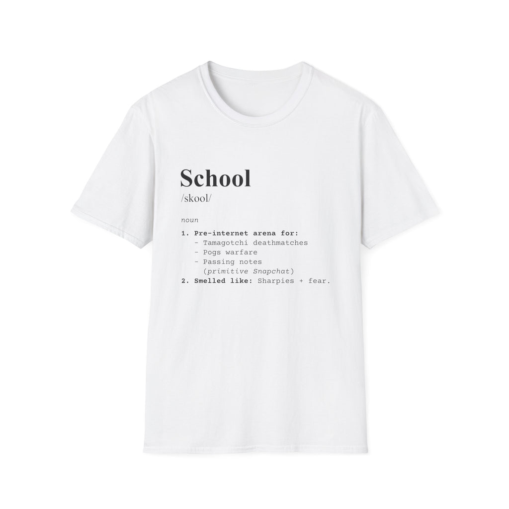 School Definition T-Shirt (V4) - White / S - T-Shirt