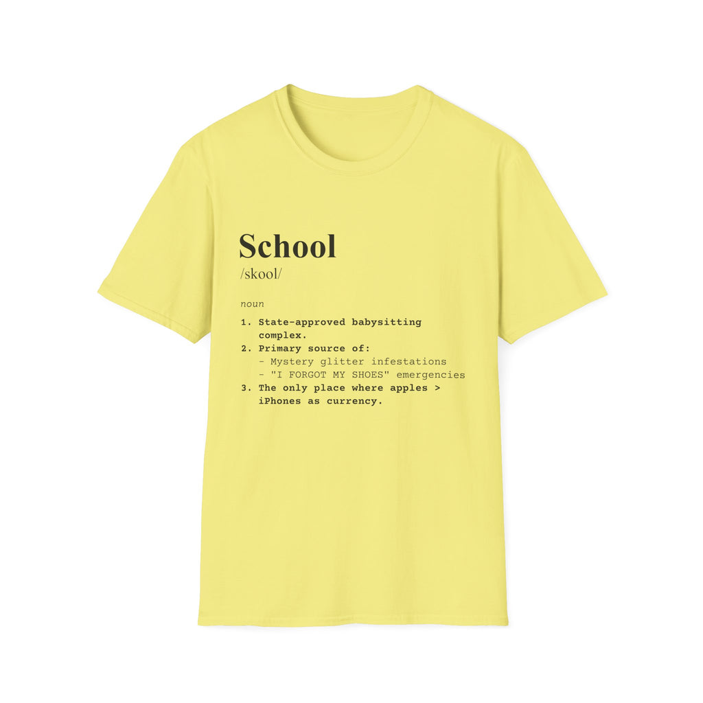 School Definition T-Shirt (V2) - Cornsilk / S - T-Shirt