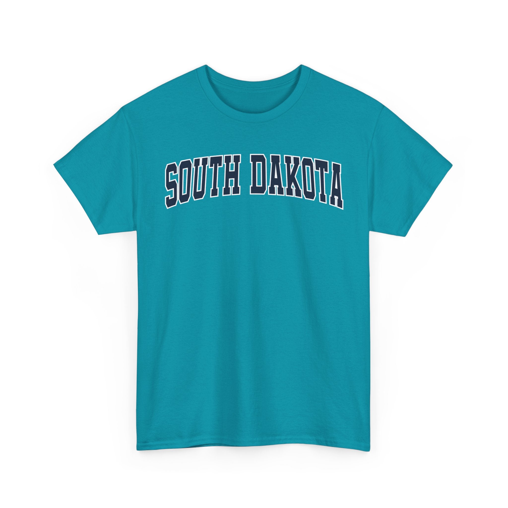 South Dakota Vintage Varsity Unisex T-shirt - Tropical Blue / S - T-Shirt