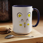 Cute Hamster Face Accent Coffee Mug