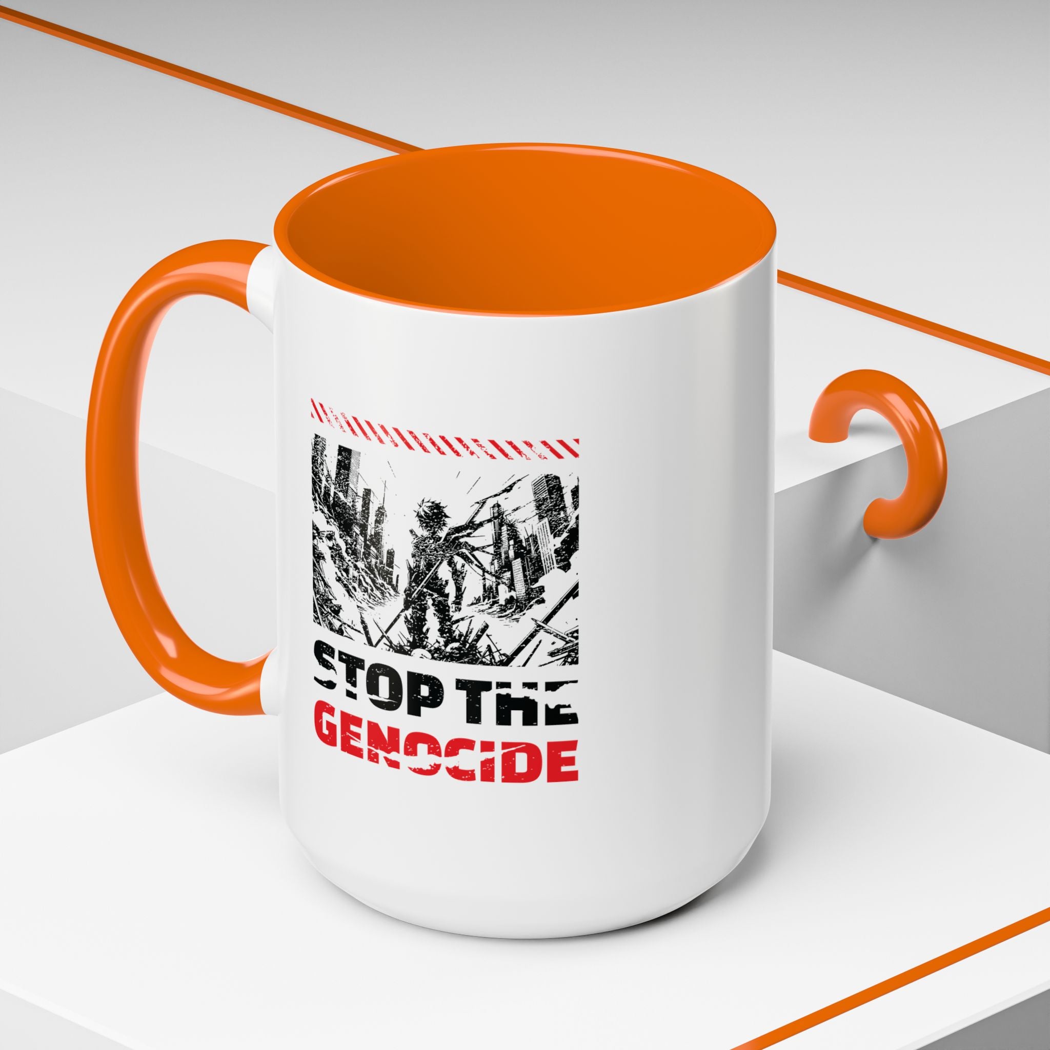 Stop the Genocide Accent Coffee Mug