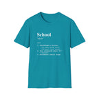 School Definition T-Shirt (V5) - Tropical Blue / S - T-Shirt