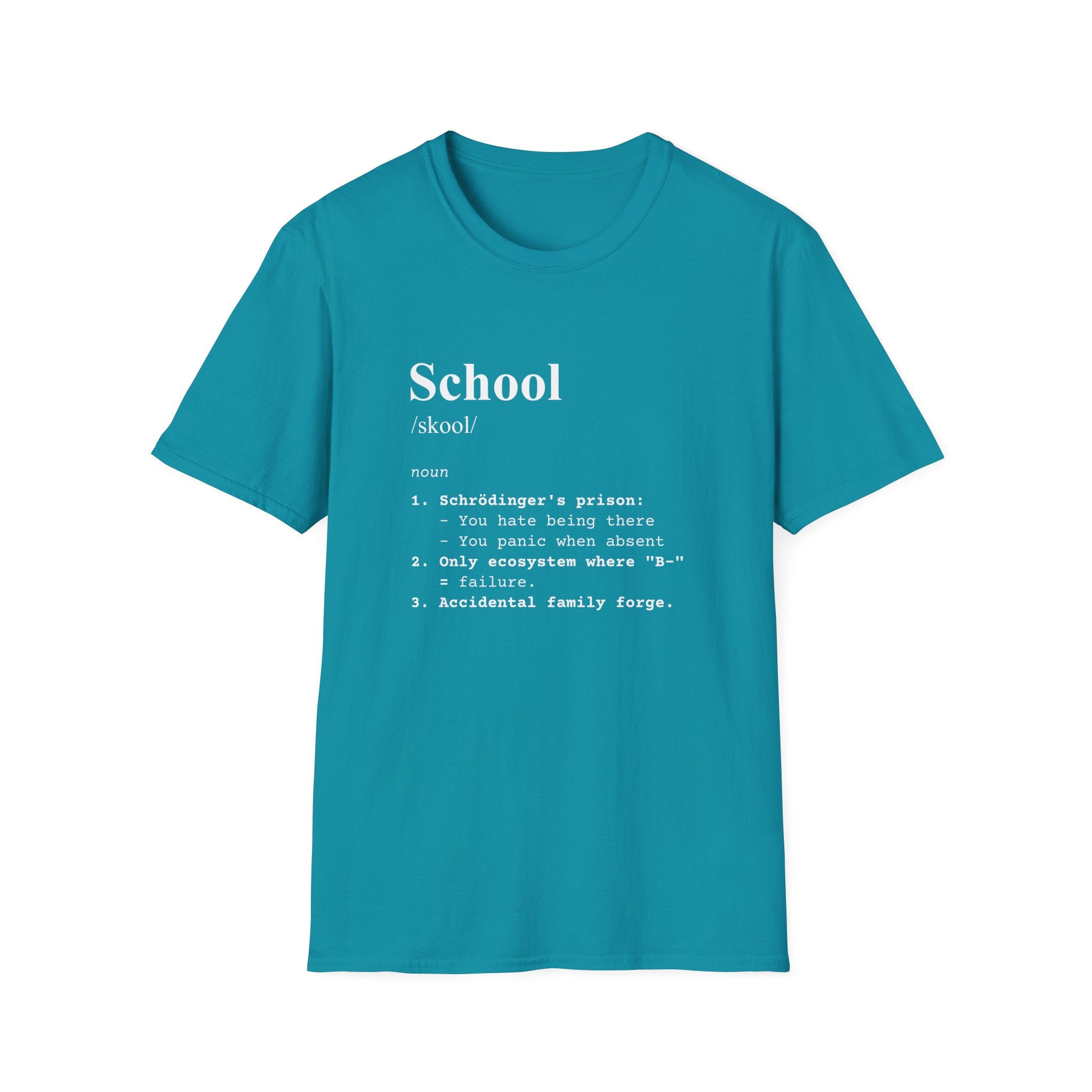 School Definition T-Shirt (V5) - Tropical Blue / S - T-Shirt