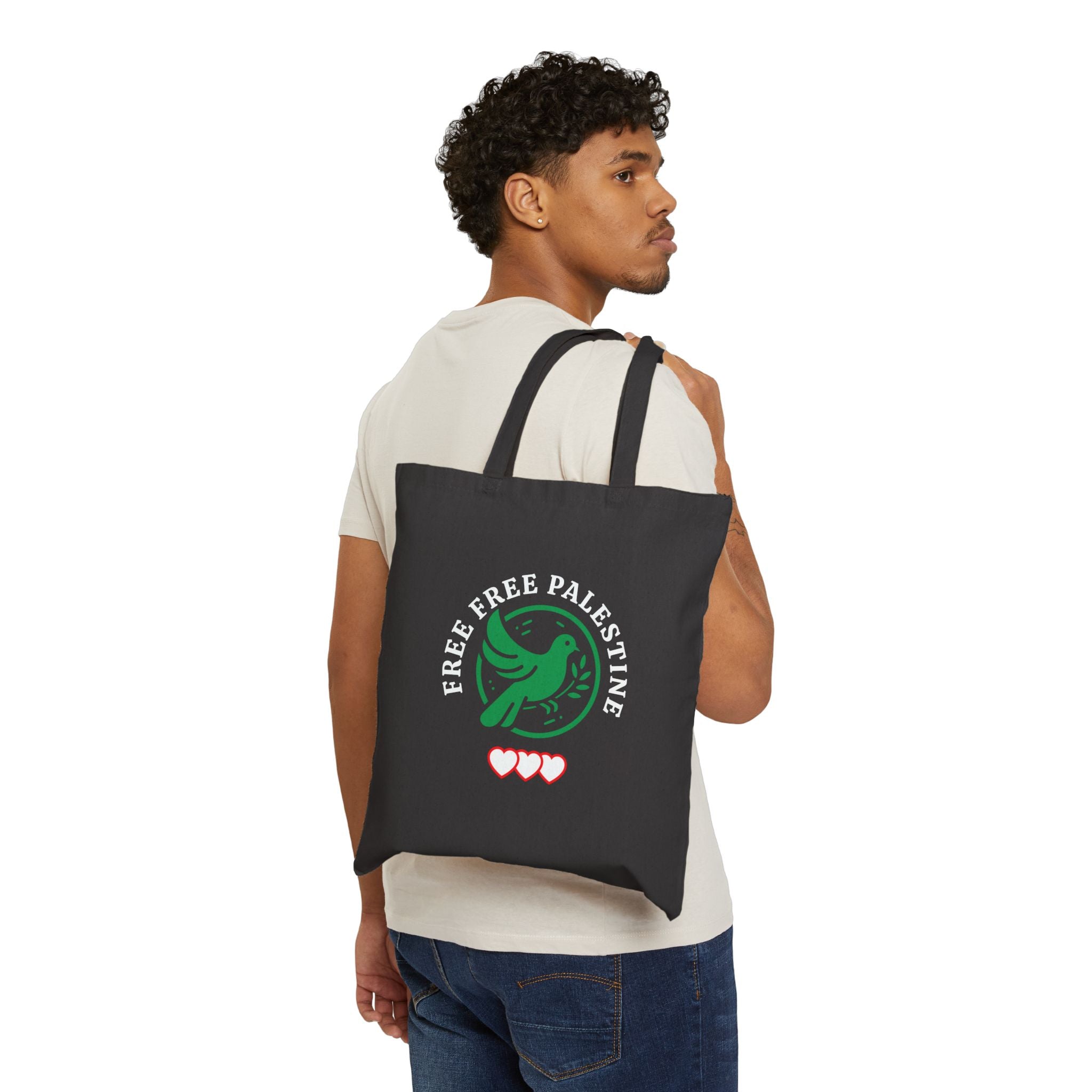 Free Palestine Cotton Canvas Tote Bag - Bags