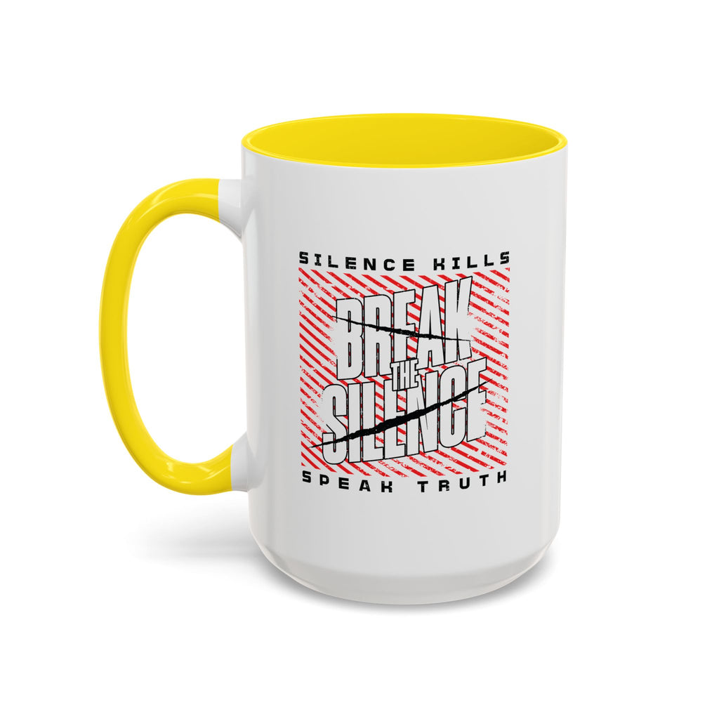 Break the Silence Accent Coffee Mug - 15oz / Yellow