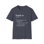 Teacher Definition T-Shirt (V3) - Heather Navy / S - T-Shirt