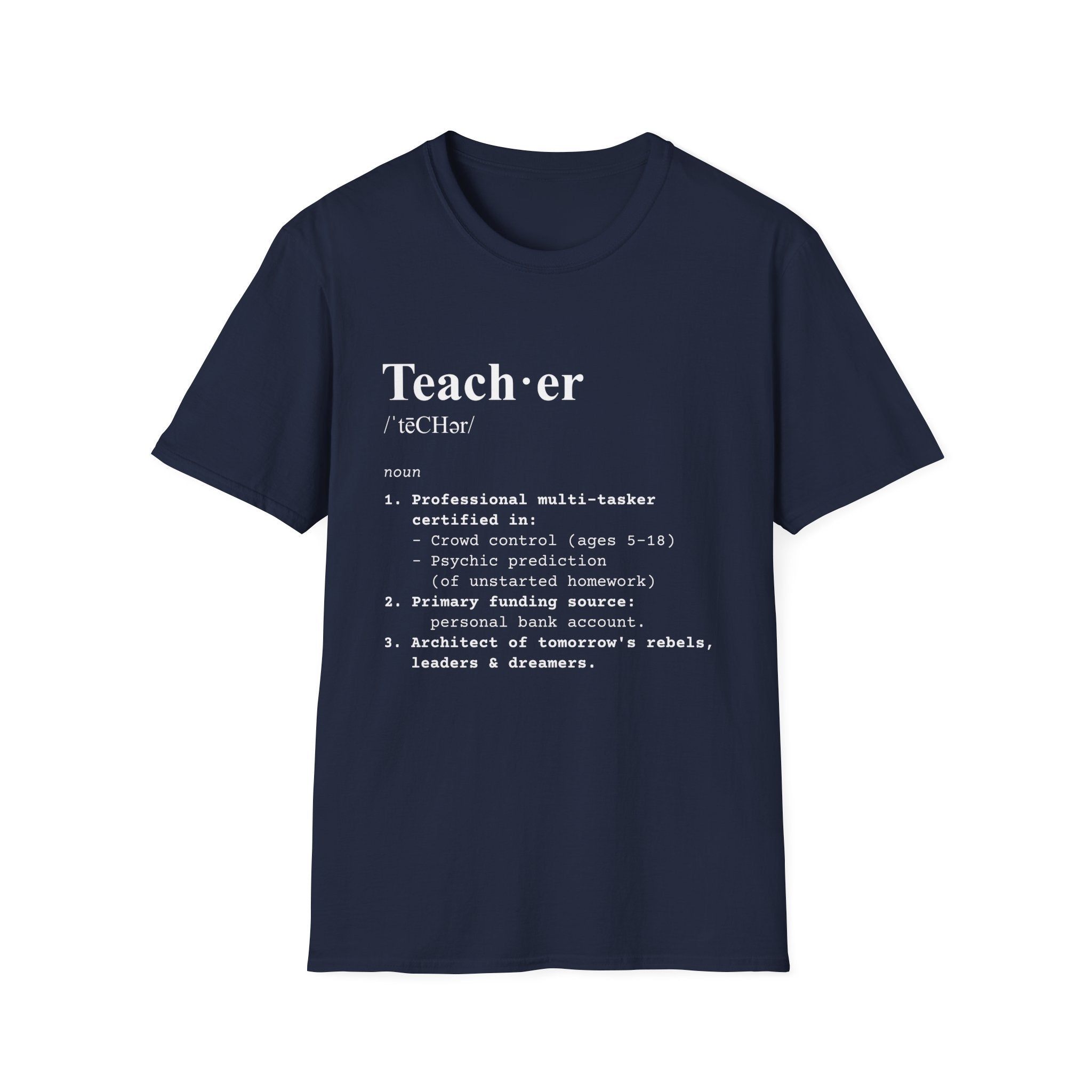 Teacher Definition T-Shirt (V2) - Navy / S - T-Shirt