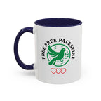 Free Palestine Accent Coffee Mug - 11oz / Navy