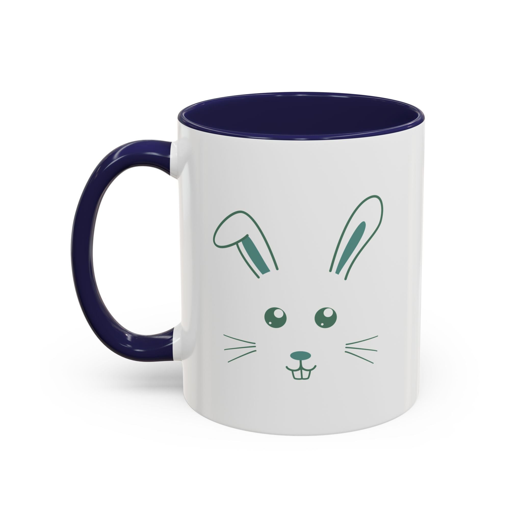 Cute Bunny Rabbit Accent Mug - 11oz / Navy